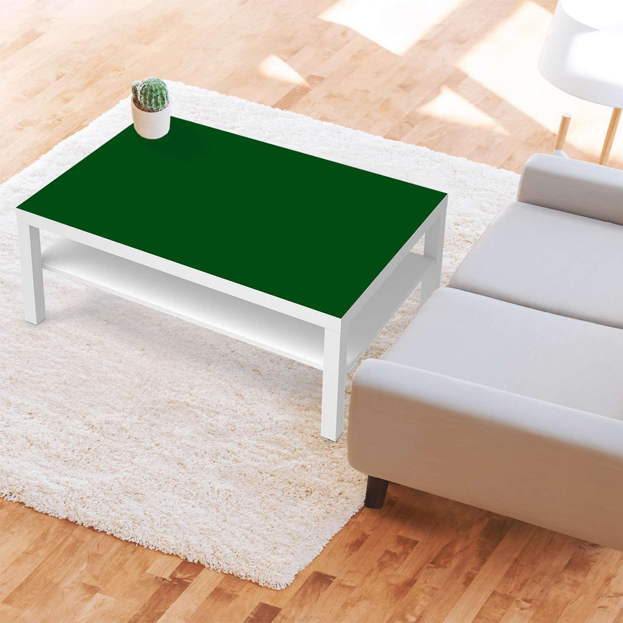 Klebefolie Grün Dark - IKEA Lack Tisch 118x78 cm - Wohnzimmer