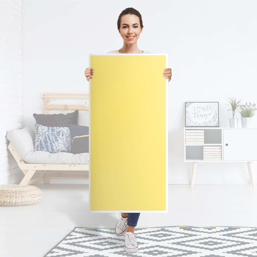 Kühlschrank Folie Gelb Light - Küche - Kühlschrankgröße 60x120 cm