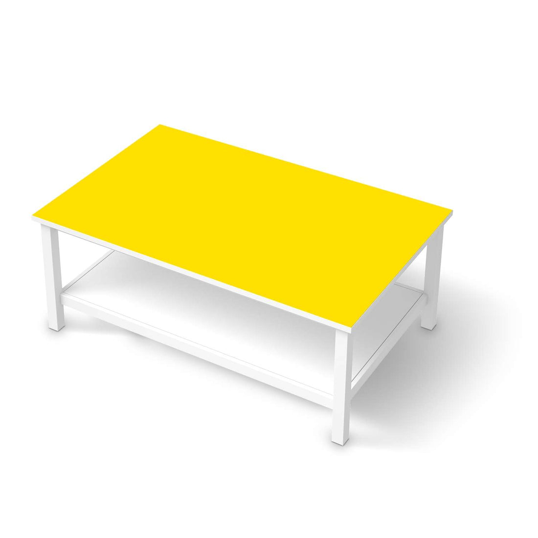 Möbelfolie Gelb Dark - IKEA Hemnes Couchtisch 118x75 cm  - weiss