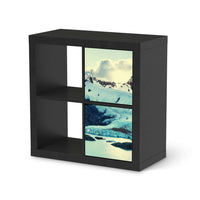 Möbelfolie Patagonia - IKEA Kallax Regal 2 Türen Hoch - schwarz