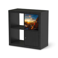Möbelfolie Tibet - IKEA Kallax Regal Schubladen - schwarz