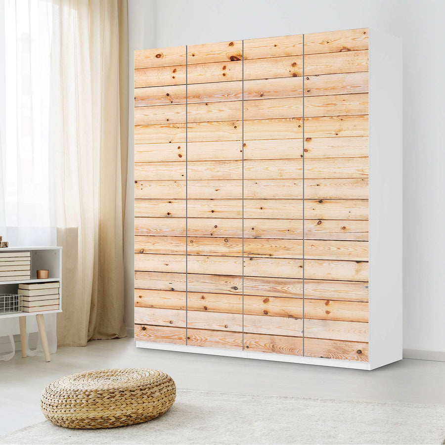 Möbelfolie Pax Schrank 236 cm - 4 Türen (IKEA) Bright Planks - creatisto