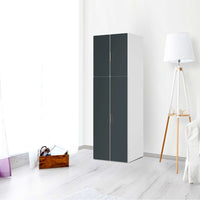 Selbstklebende Folie Blaugrau Dark - IKEA Stuva kombiniert - 2 große Türen und 2 kleine Türen (Kombination 2) - Wohnzimmer