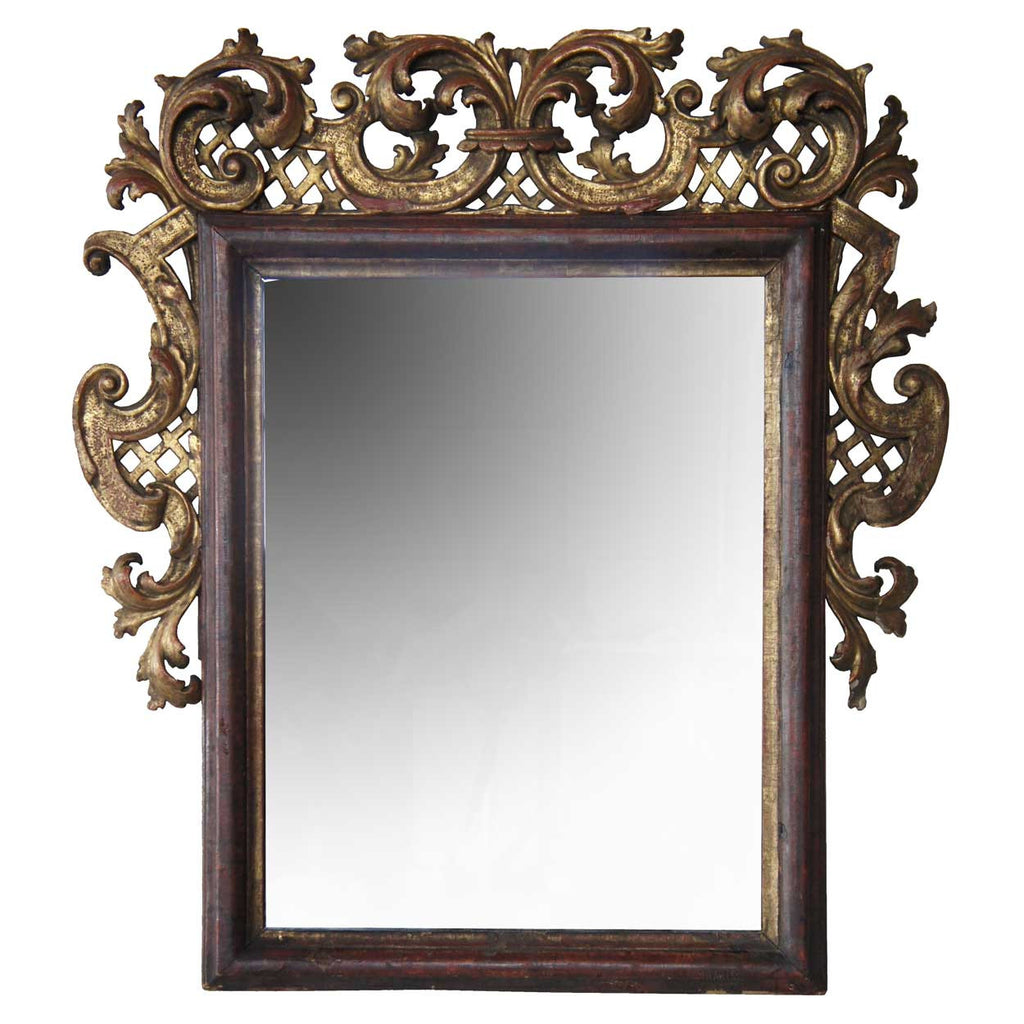 Swedish/German Baroque Gilt Pine Mirror