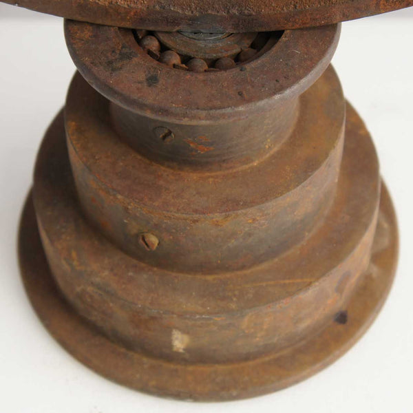 Vintage American Industrial Cast Iron Machinery Wheel One-Light Table Lamp