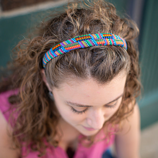 Guatemalan Fabric Hard Headband Zee Bee Market Llc