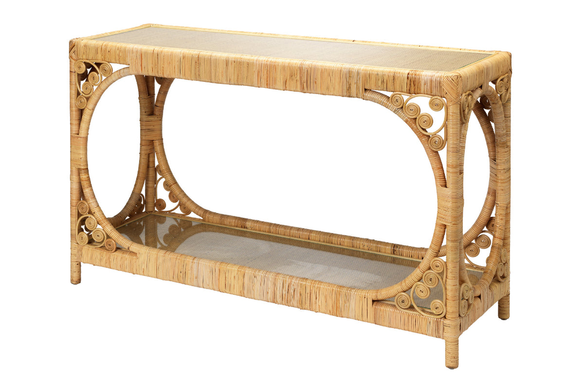 Primrose Rattan Console Table