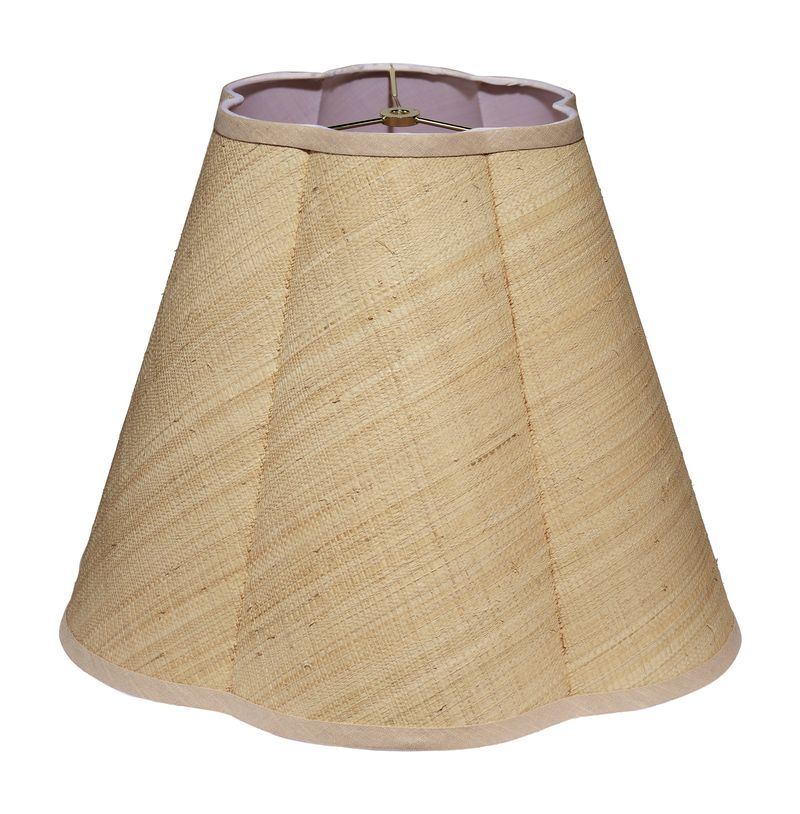 Scalloped Raffia Lamp Shade, Large