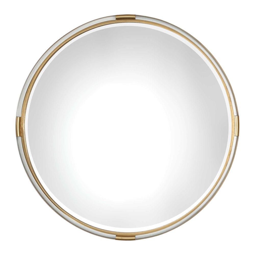 Large Round Mirror Gold Clear Acrylic Scenario Home