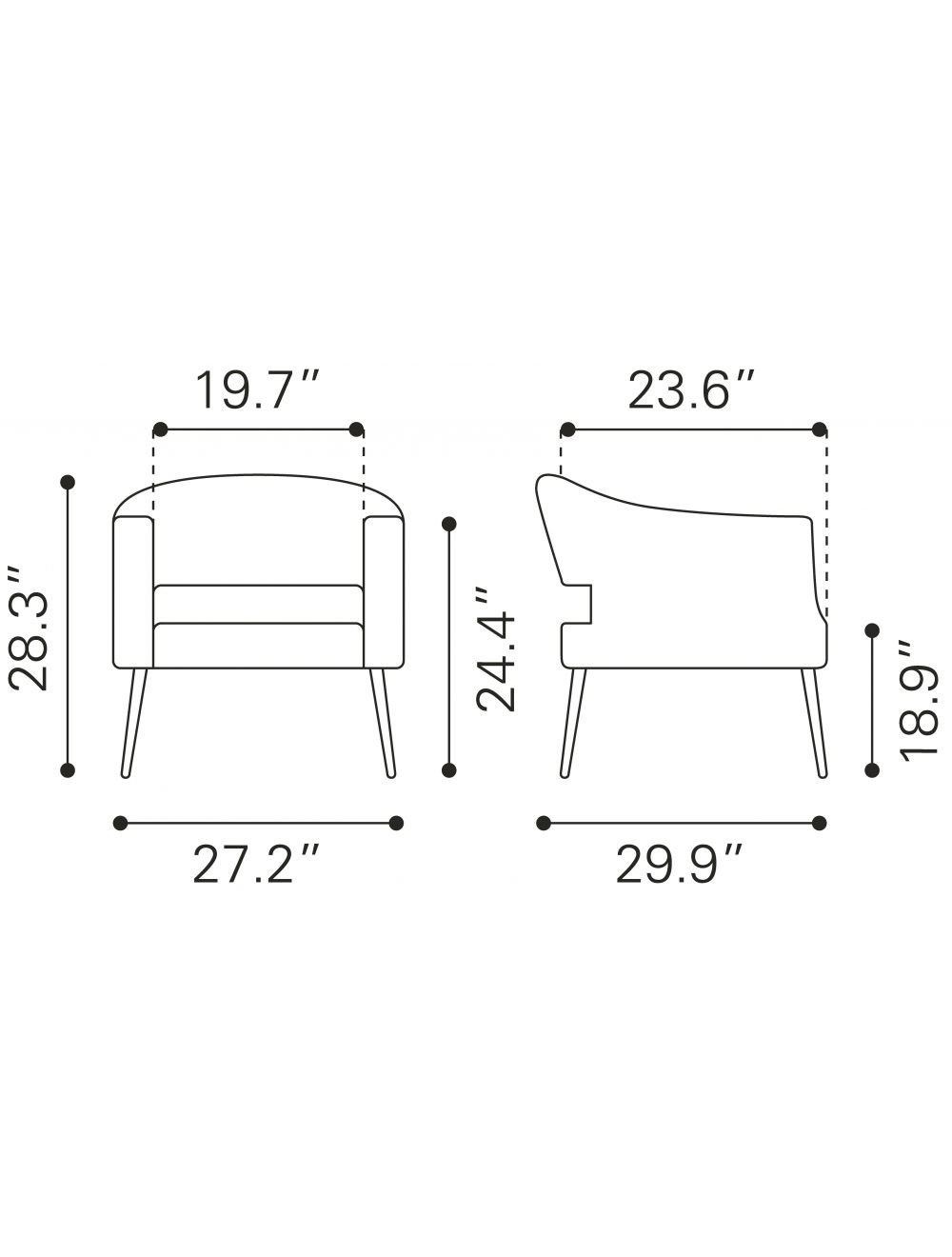 Berkeley Accent Chair Vintage Gray