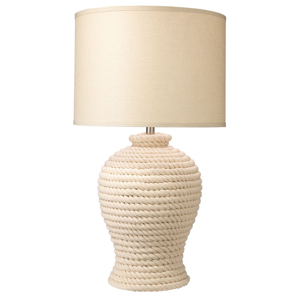 white urn table lamp