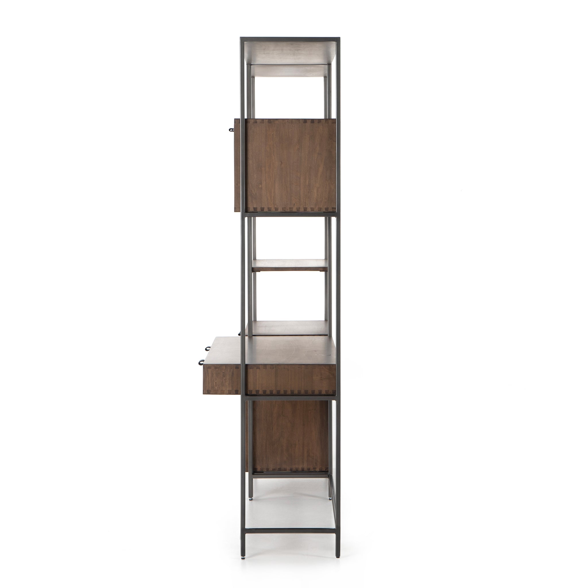 TREY MODULAR WALL-BOOKCASE-DESK-AUBURN - Scenario Home