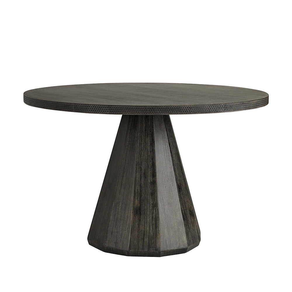 Arteriors Seren Lava Stone Dining Table With Faceted Base Scenario Home