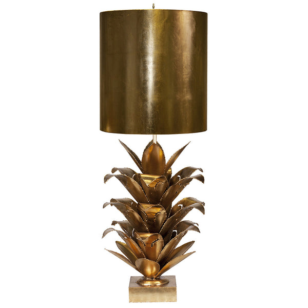 Worlds Away Arianna Palm Leaf Table Lamp – Gold Leaf - Scenario Home