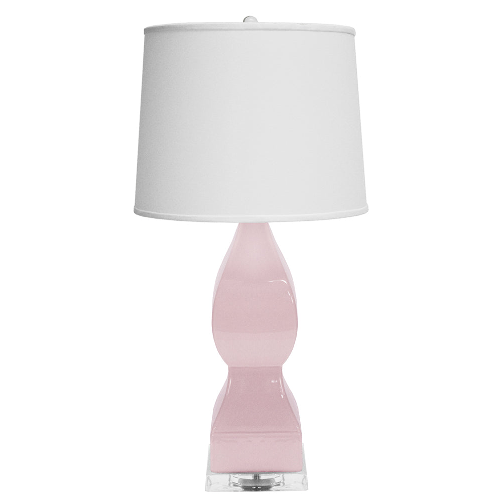 blush pink bedside lamp