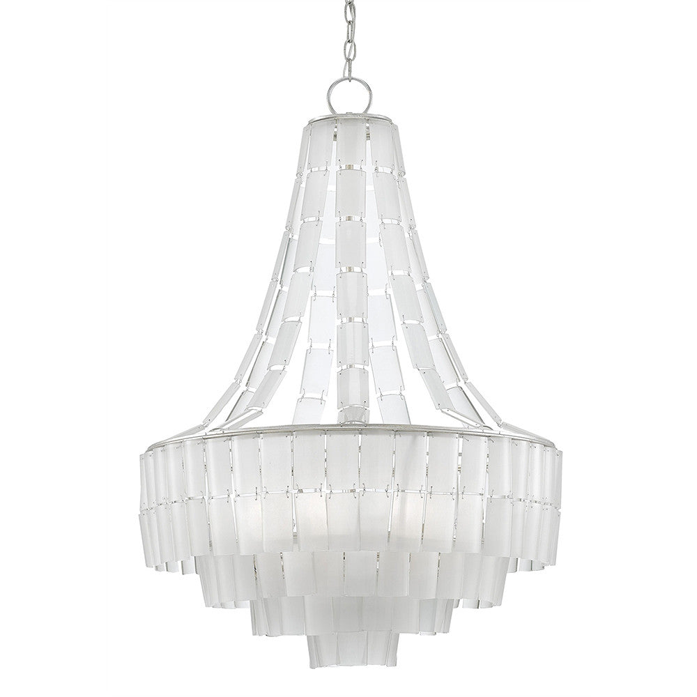 glass layered chandelier