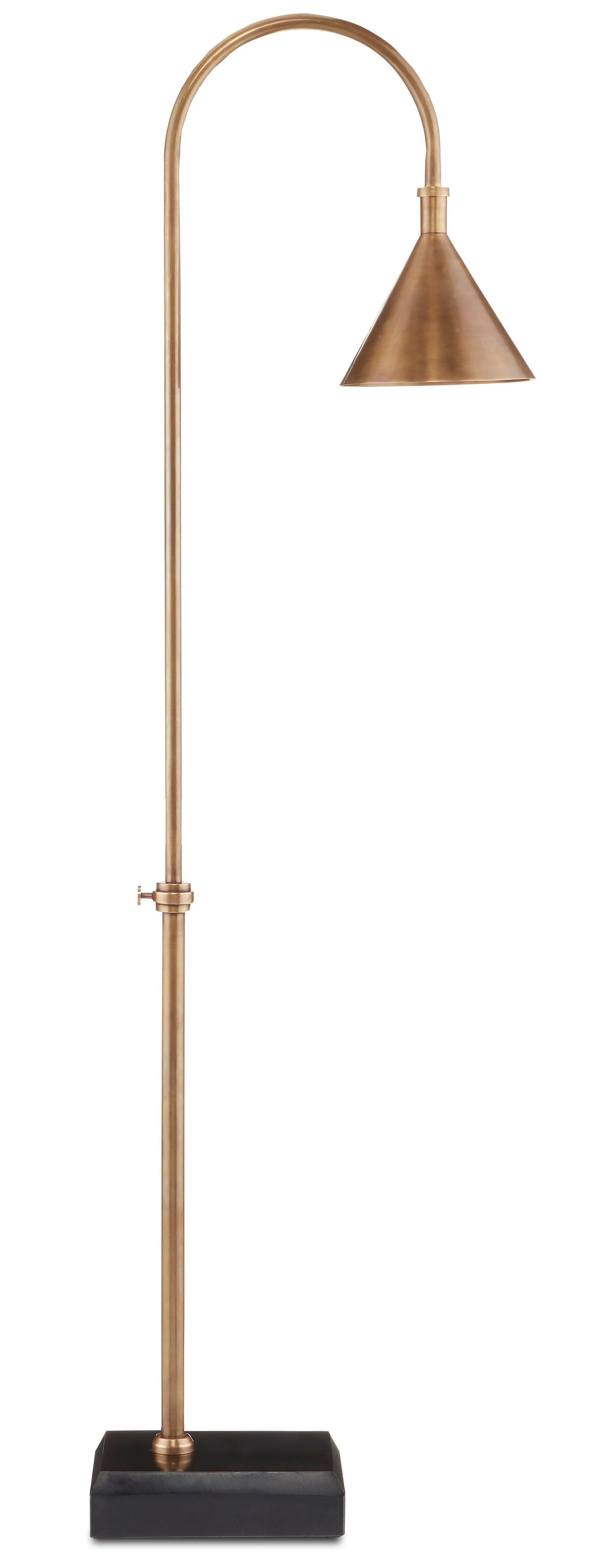 Currey and Company Vision Floor Lamp - Vintage Brass/Black