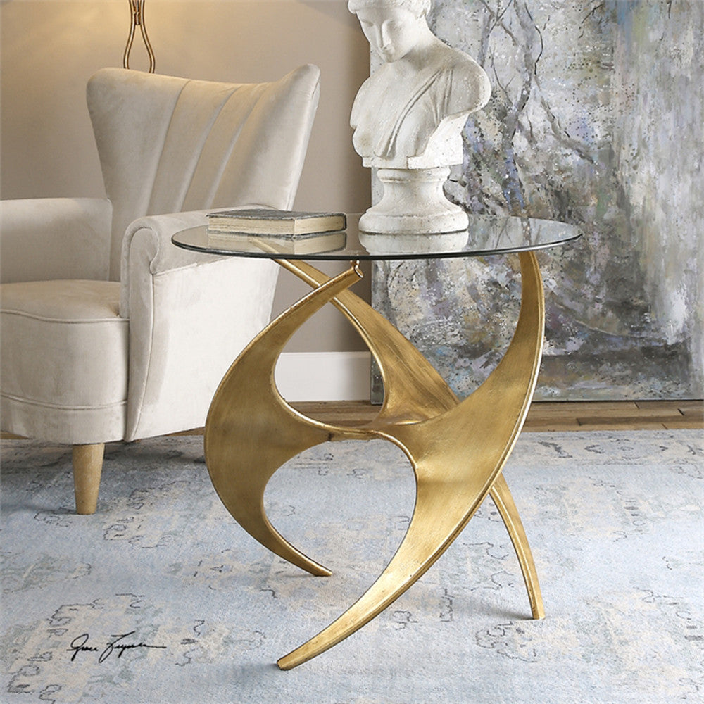 Sculptural Side Table — Gold - Scenario Home