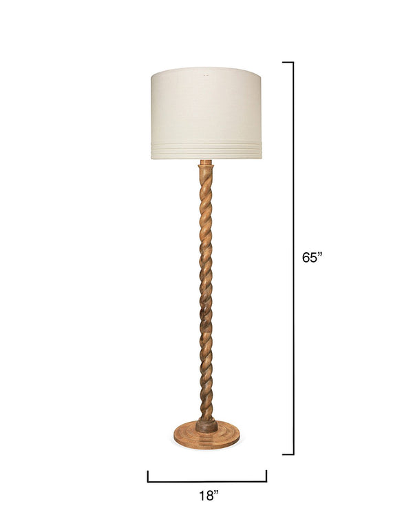 pier one twisted wood floor lamp