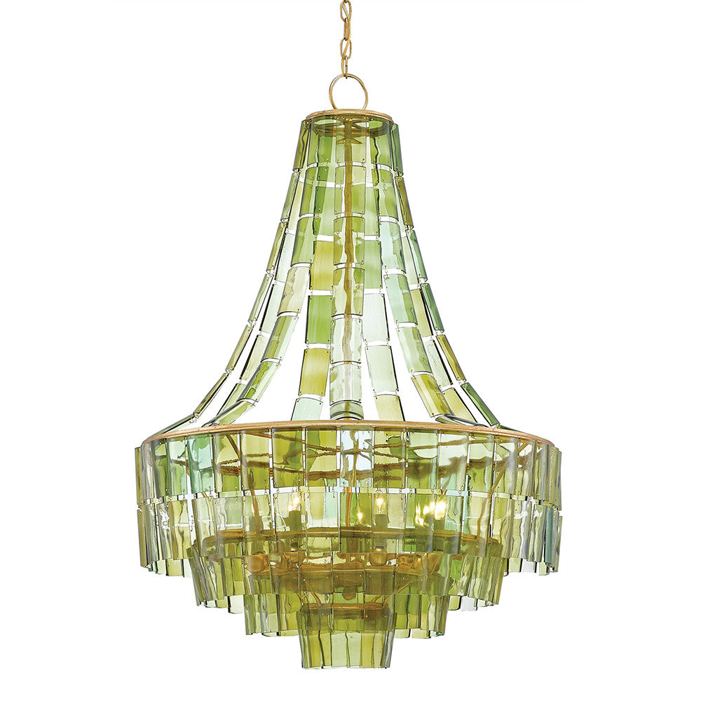 recycled glass bottle chandelier