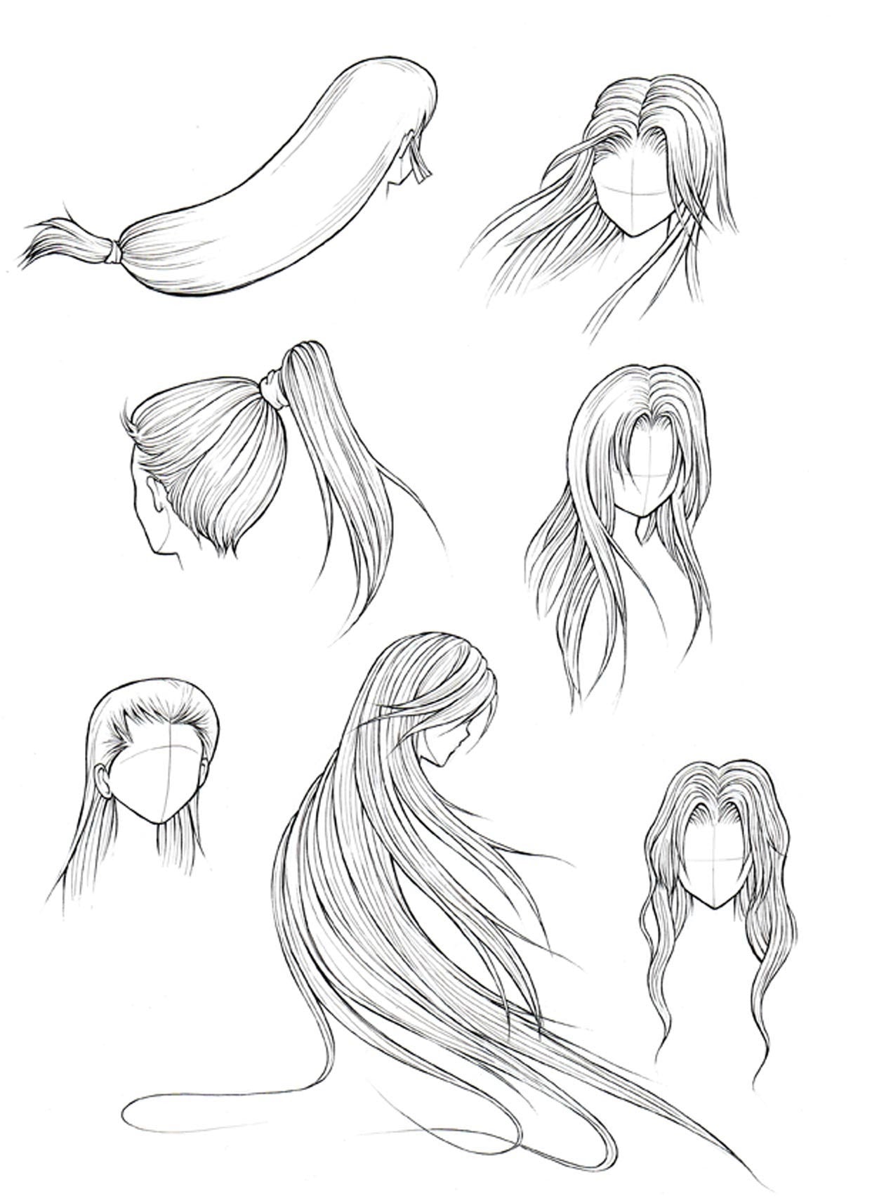 How To Draw Anime And Manga Hair Female In 2020 Manga - vrogue.co