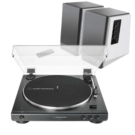 Edifier R1280T & Audio-Technica LP60X Turntable & Speaker Bundle - Black /  Standard + USB (LP60XUSB)