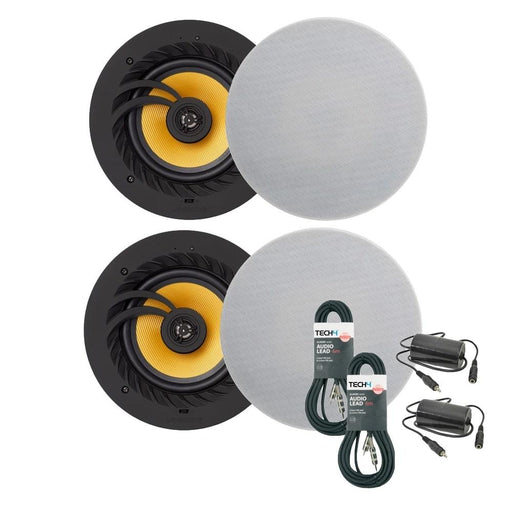 Lithe Audio 4 x Bluetooth Ceiling Speaker System (2 Master & 2 Passives) - With FREE TECH4 Link Pack Ceiling Speaker Systems Lithe Audio 