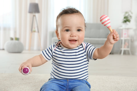 socks that stay on - indoor play with baby