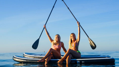 beach bum girls paddleboard bournemouth sup the sup store