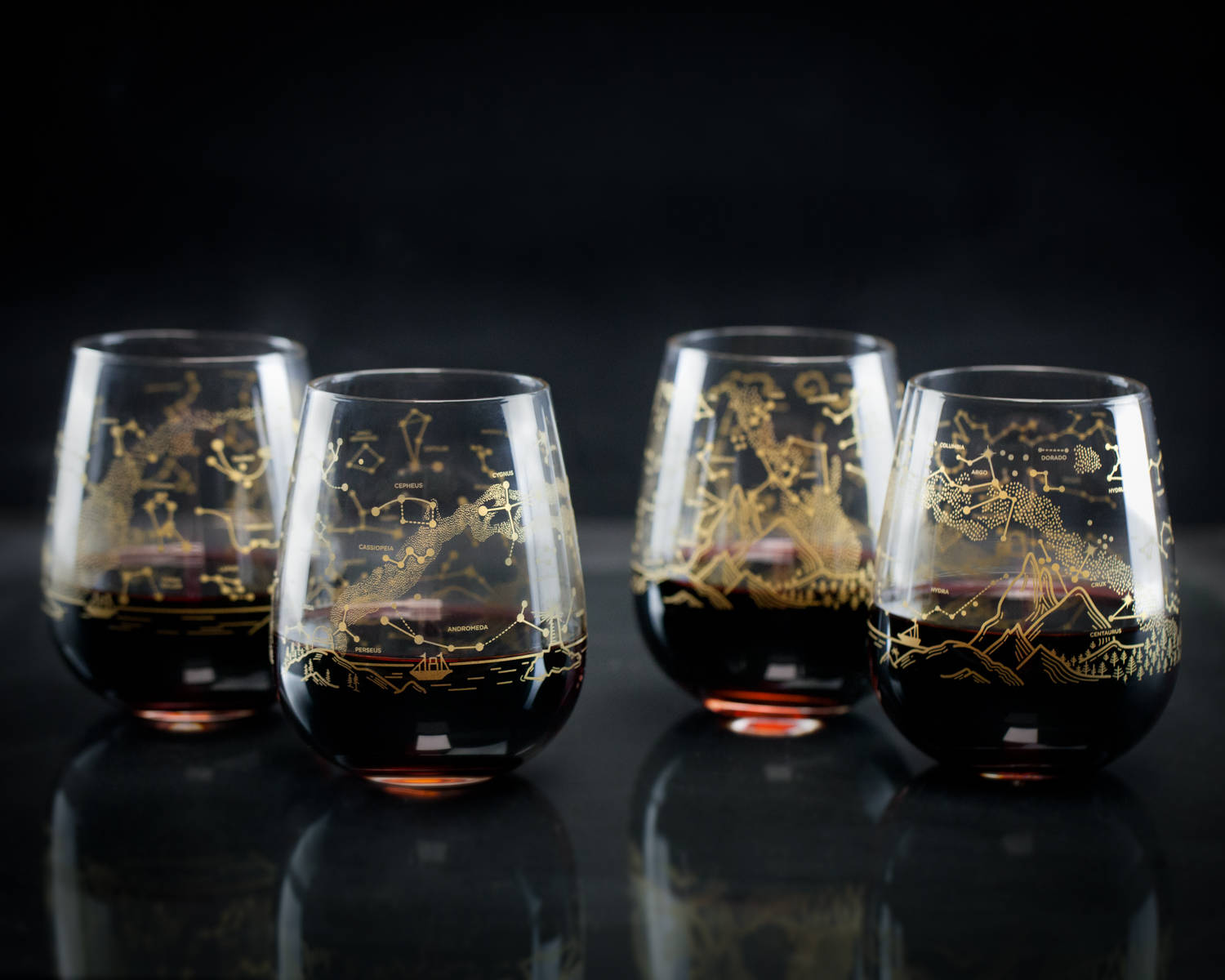 Constellations Stemless Wine Glasses