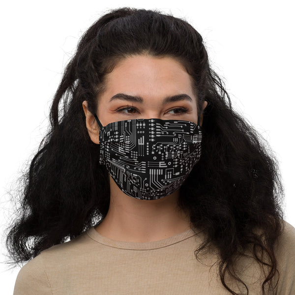 Circuit Print Face Mask - Shenova Fashion