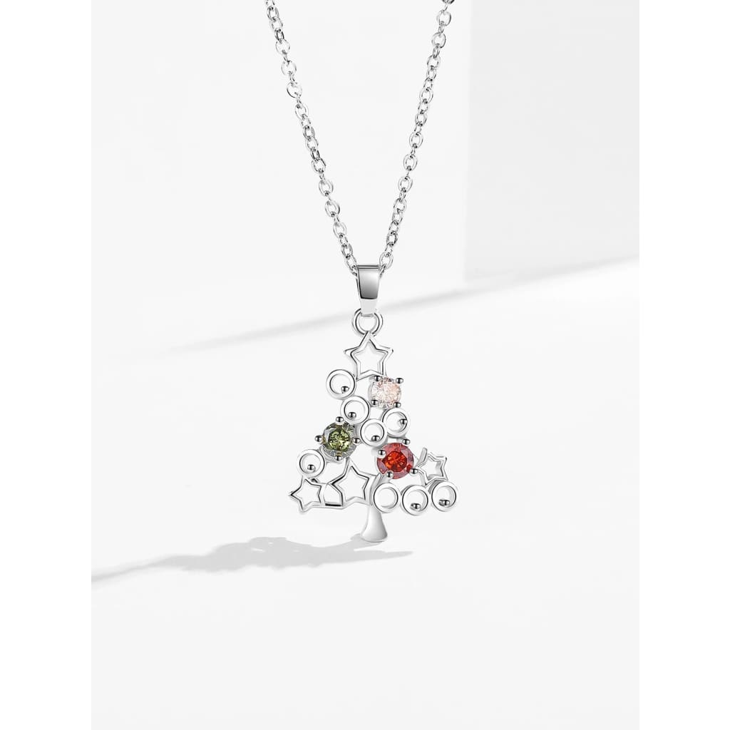 Swarovski christmas store tree necklace