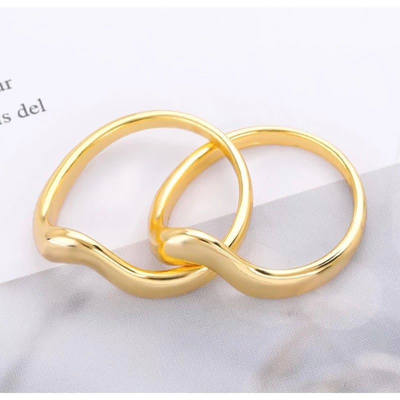 Twist Rings Size 7 - Silver Gold Rose Gold - Jewellery