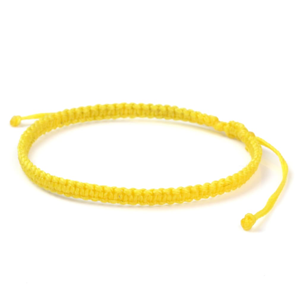 1 Yellow STRING BANGLE . . . . Friendship Bracelet Adjustable Urban Fashion  Wrap 