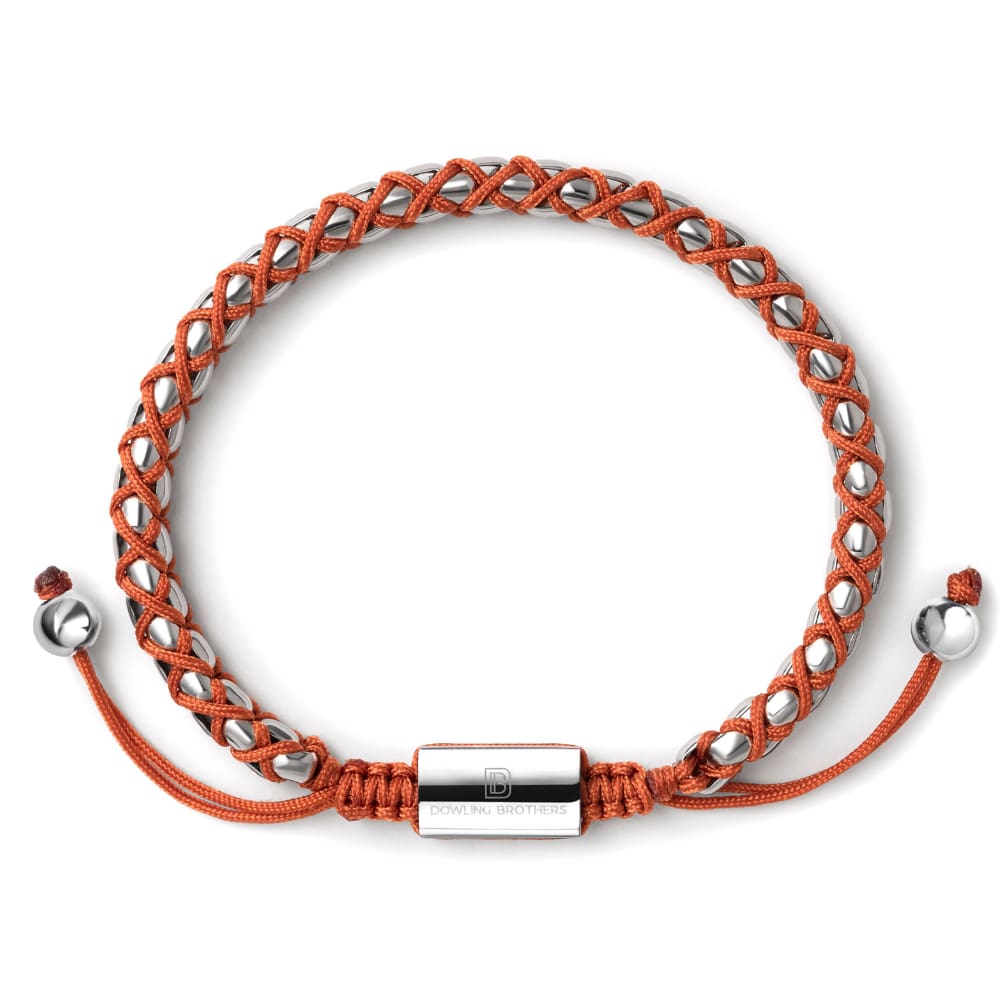 2021 New Chain Bracelet Engraved Monogram Silver Orange