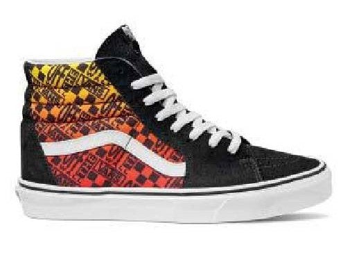 vans sk8 hi black orange