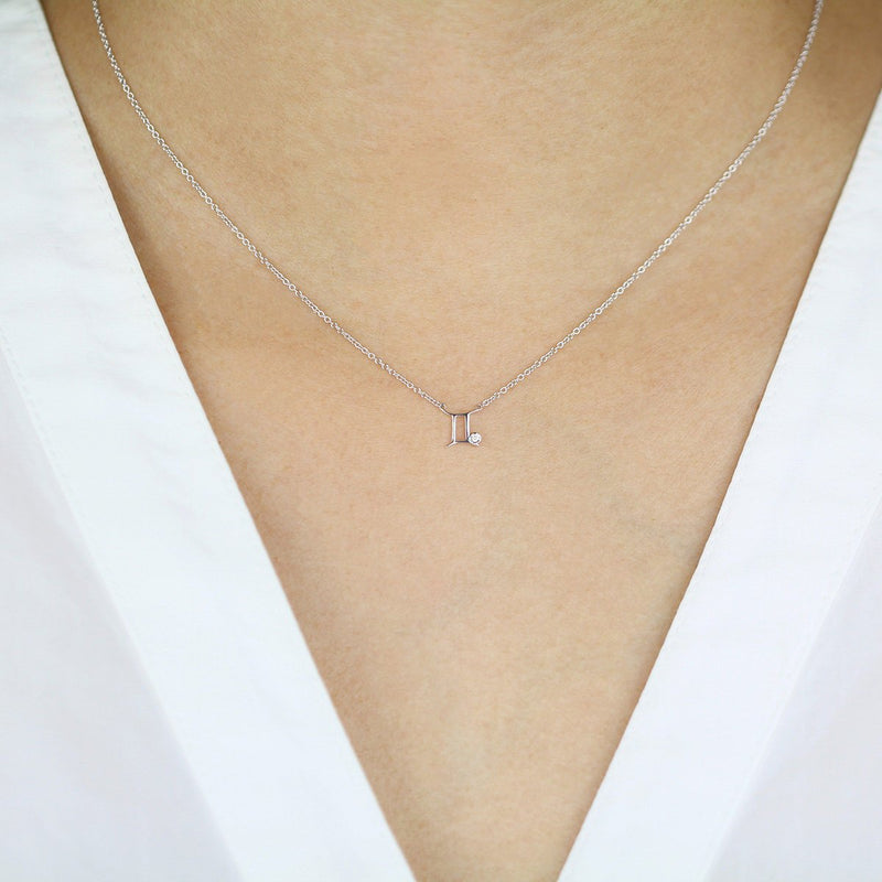 gemini diamond pendant