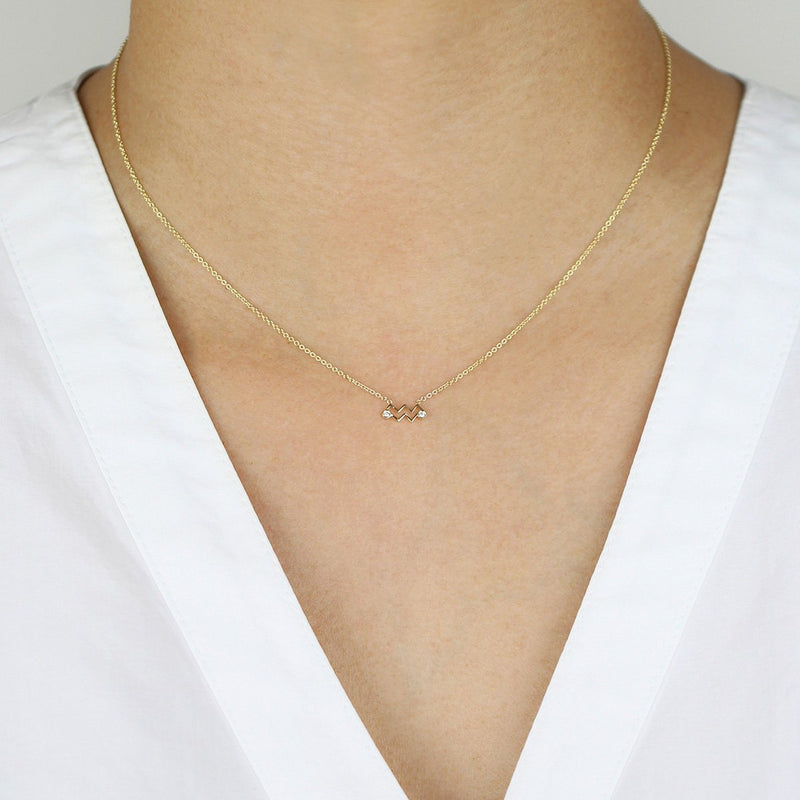 zodiac diamond necklace