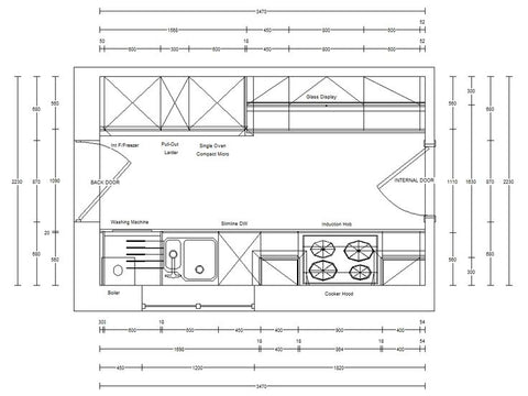 Galley Kitchen Floorplan