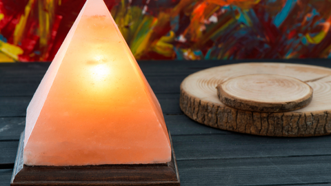 pyramid shaped salt lamp