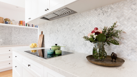 organised kitchen bench