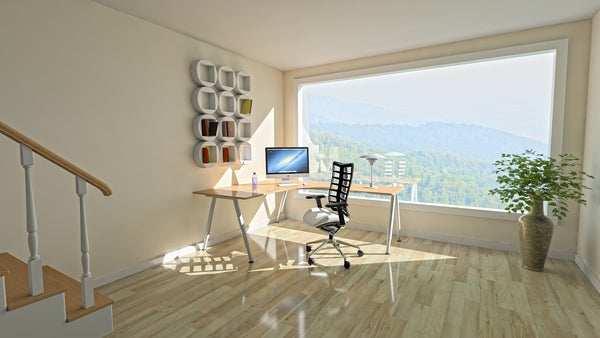 Large window with a desk