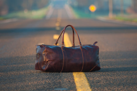 leather duffel bag