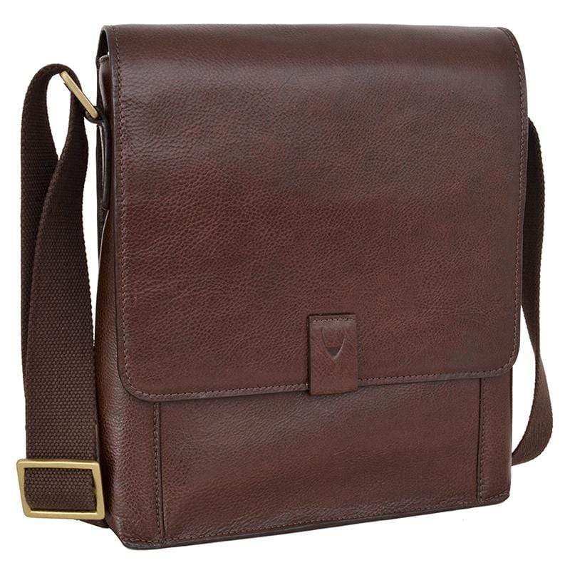 Fossil Aiden Leather Messenger Bag in Brown for Men