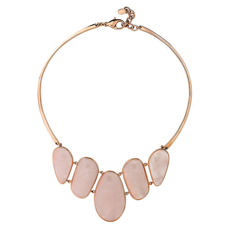 Rose Quartz and Rose Vermeil Necklace