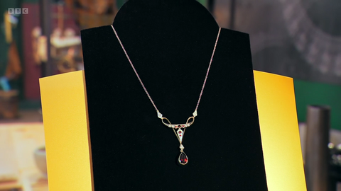 Garnet statement necklace