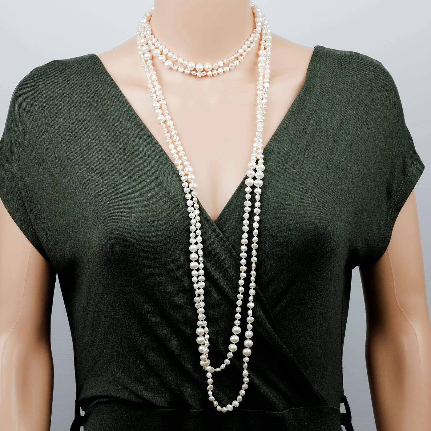 Long Pearl Necklace - Azendi