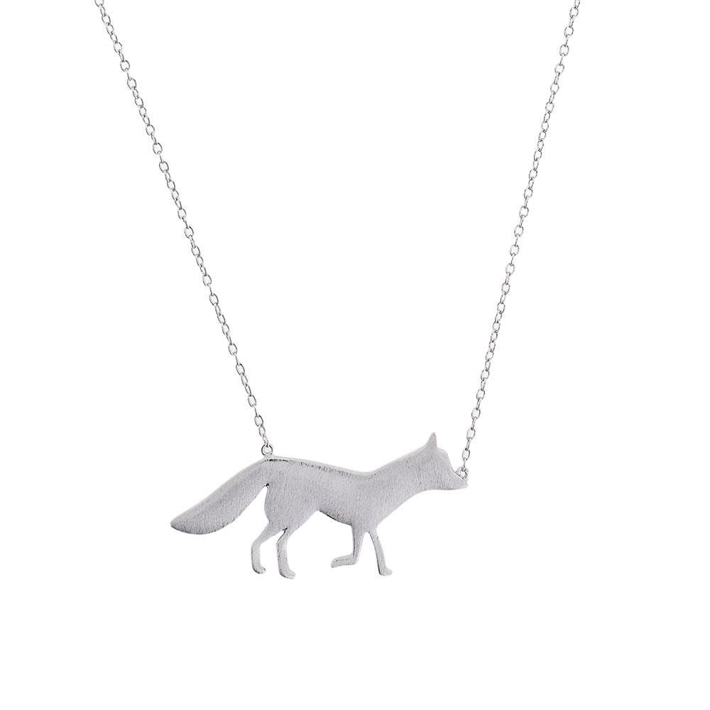 fox necklace silver