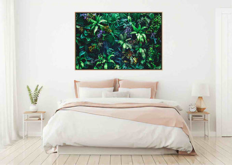 Green Wall Framed Canvas Wall Art