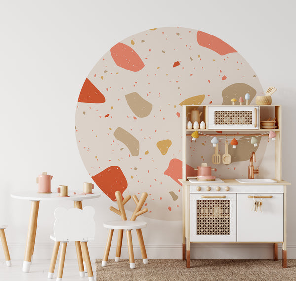 Circular Terrazzo Mural Design